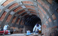 tunnel con rinforzi in acciaio